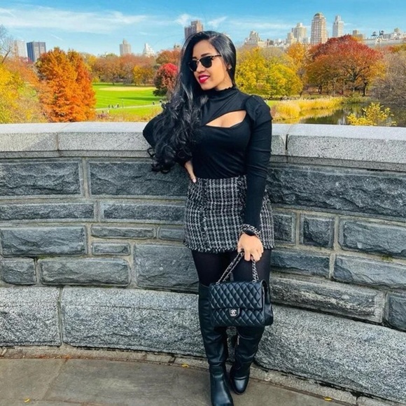 Plaid Tweed Matching Jacket & Mini Skirt - Picture 9 of 12